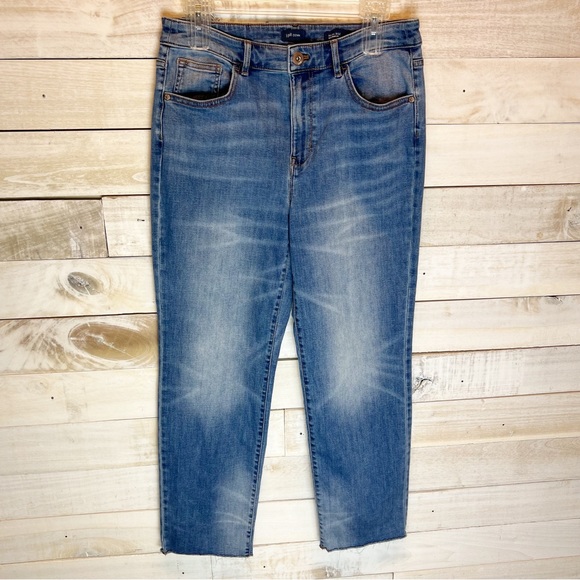 J. Jill Denim - J. Jill Denim High Rise Straight Leg Cropped Jeans Blue Stretch Womens Size 8